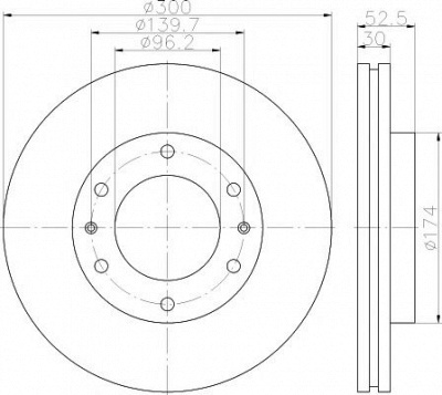 HELLA PAGID 8dd355116481 -  Тормозной диск